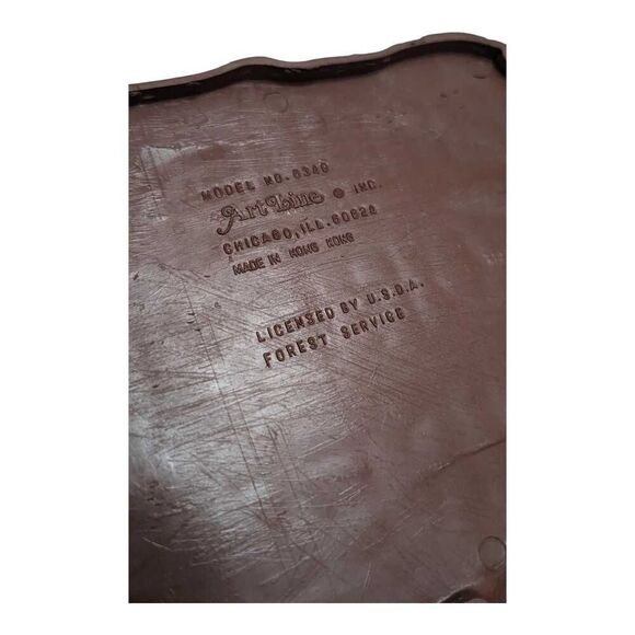 Vintage 70s Smokey Bear Molded plastic Yard Sign Prevent Forest Fires‎ Art Line - Picture 4 of 4